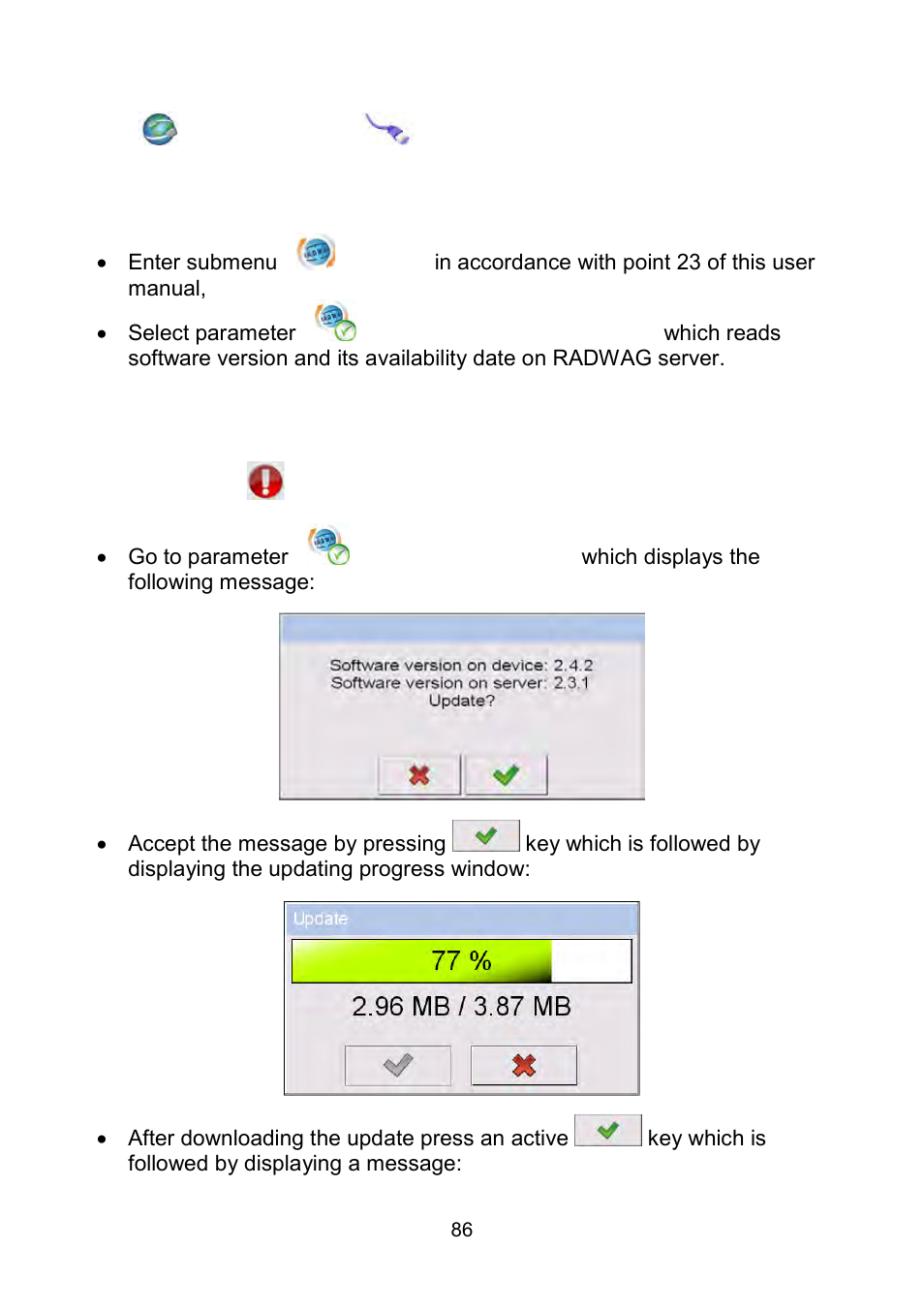 RADWAG WLY Scales User Manual | Page 86 / 225