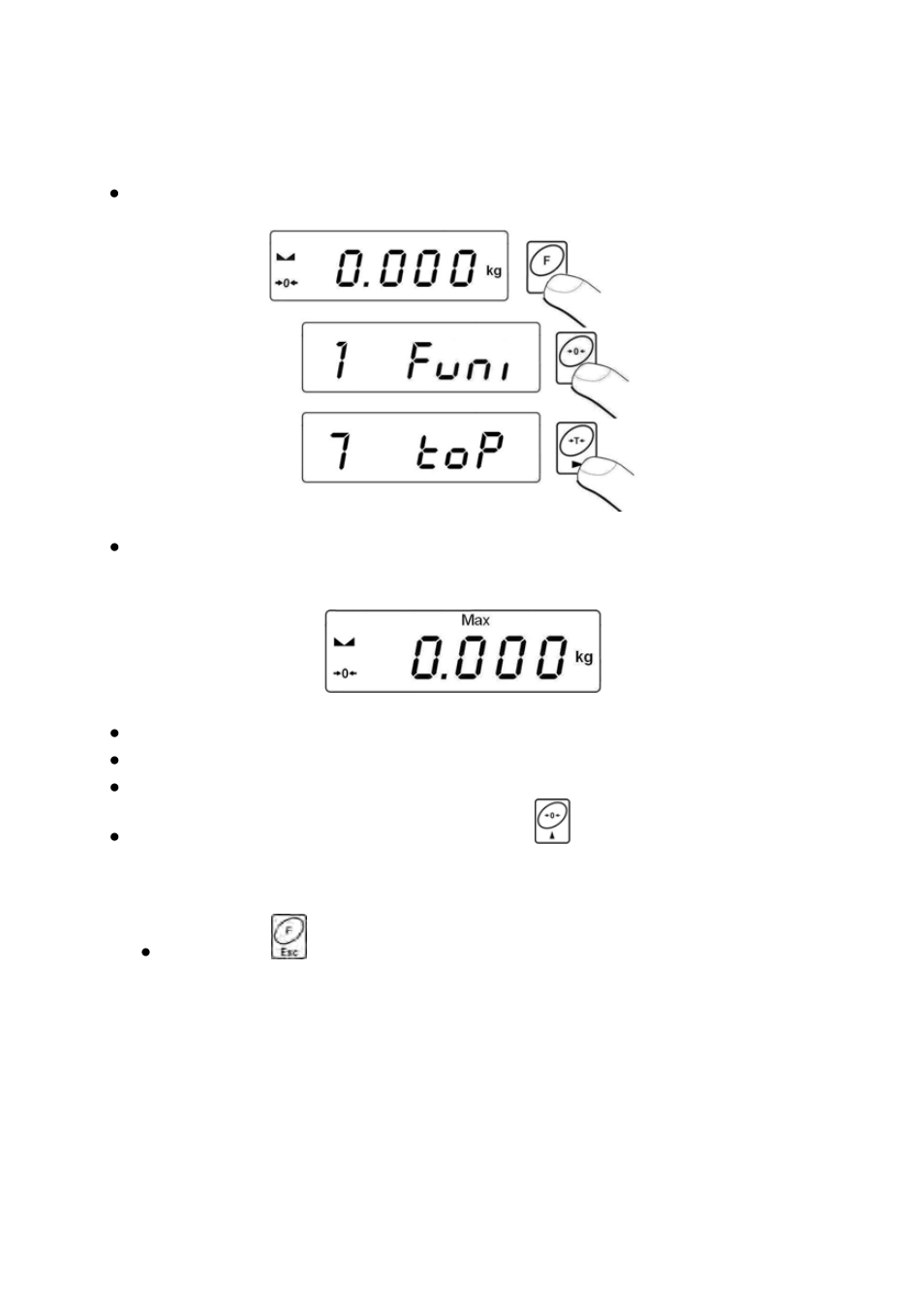 Measurement max force on the pan – latch, Totalizing | RADWAG WTB 2000 Precision Balance User Manual | Page 43 / 67