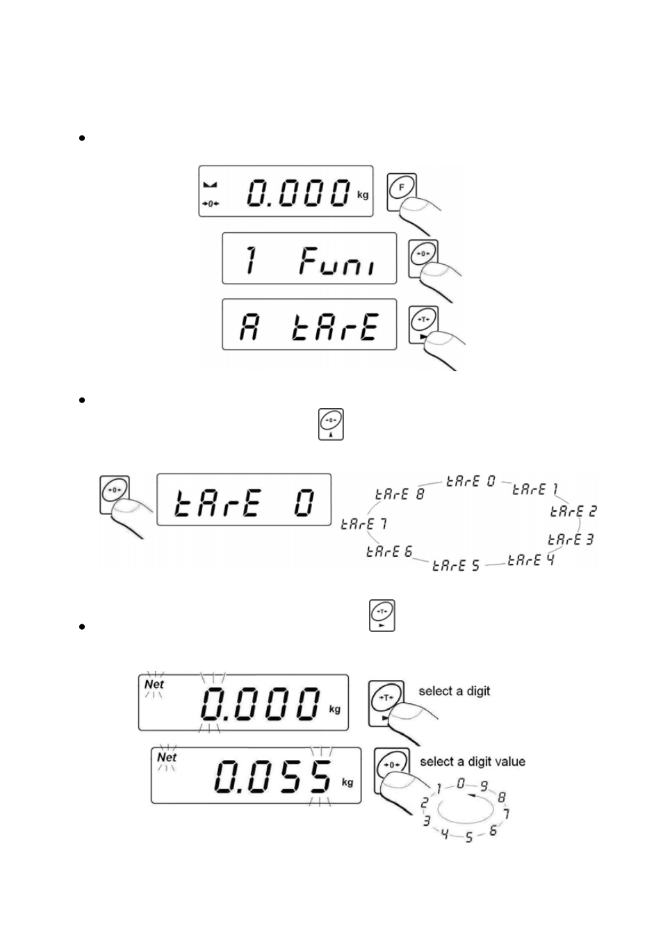 Entering the tare value to the scale memory | RADWAG WTB 2000 Precision Balance User Manual | Page 49 / 67