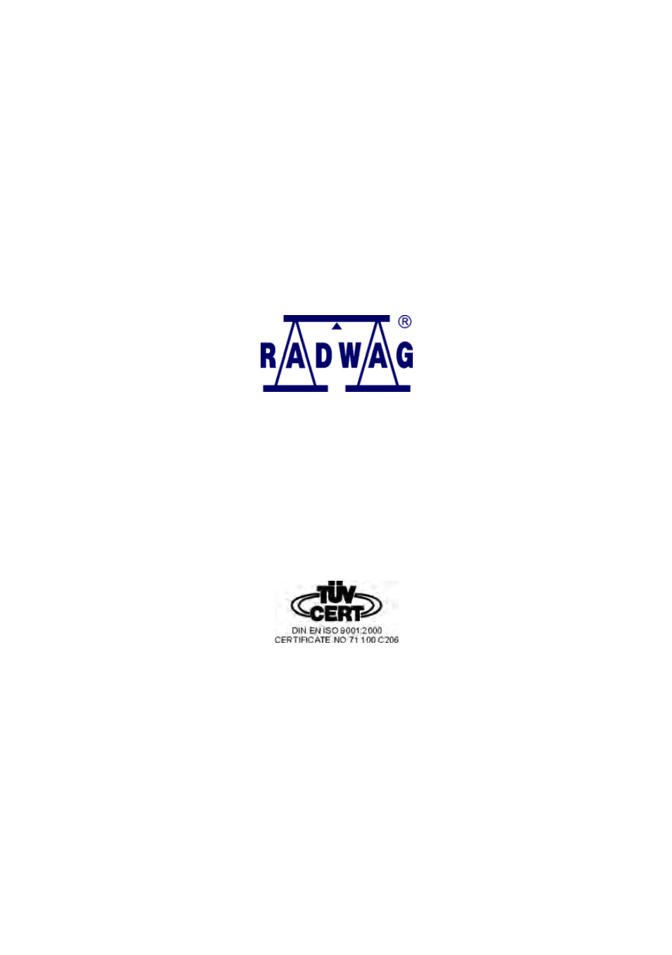 Manufacturer | RADWAG WTB 2000 Precision Balance User Manual | Page 67 / 67