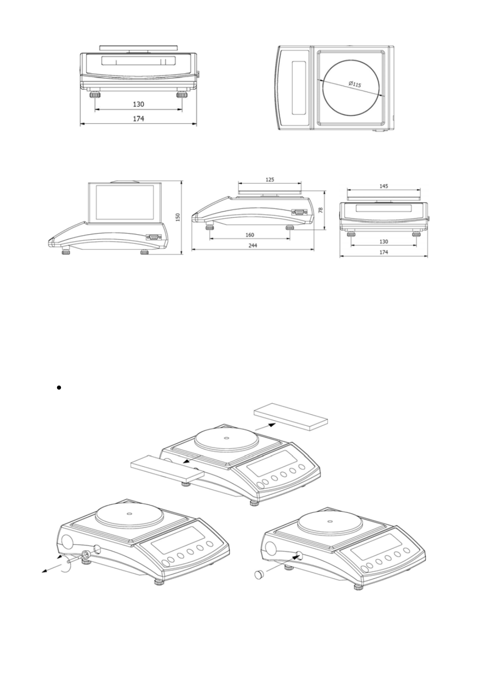 Unpacking and assembly | RADWAG WTB 2000 Precision Balance User Manual | Page 8 / 67