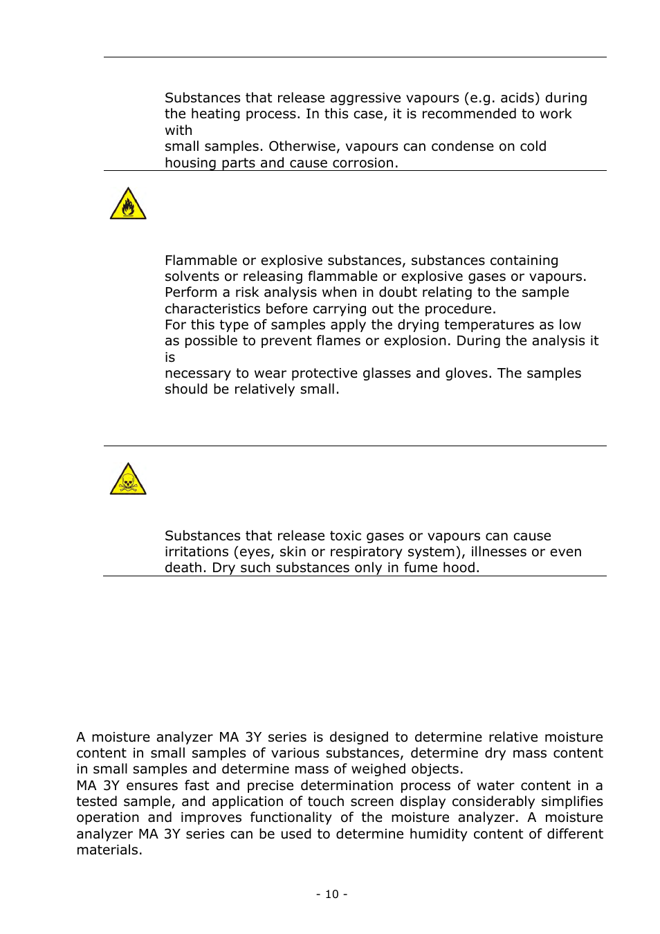 Intended use | RADWAG MA 200.3Y Moisture Analyzer User Manual | Page 10 / 170