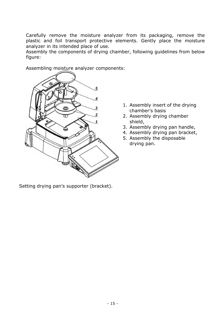 Unpacking | RADWAG MA 200.3Y Moisture Analyzer User Manual | Page 15 / 170