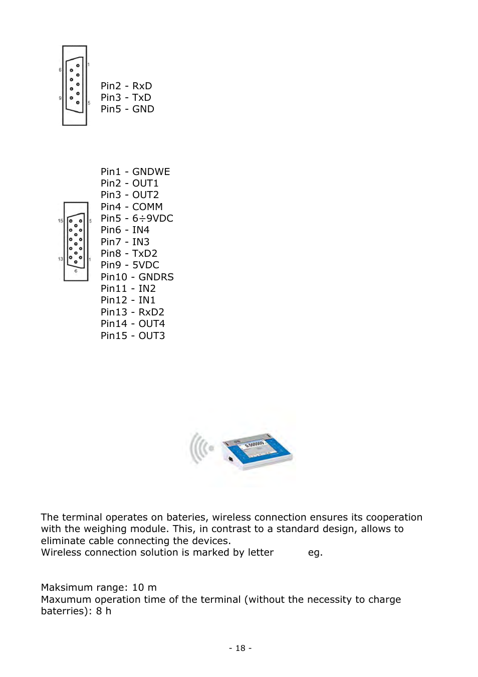 Module (an option) | RADWAG MA 200.3Y Moisture Analyzer User Manual | Page 18 / 170