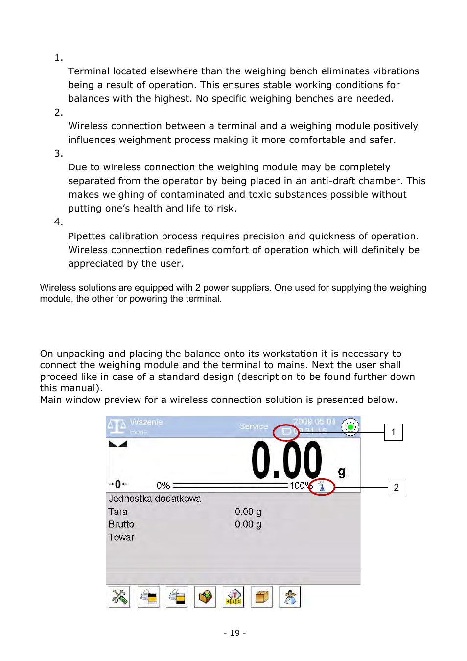 RADWAG MA 200.3Y Moisture Analyzer User Manual | Page 19 / 170