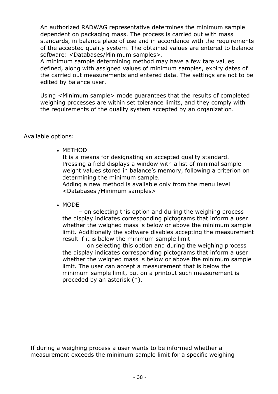 RADWAG MA 200.3Y Moisture Analyzer User Manual | Page 38 / 170