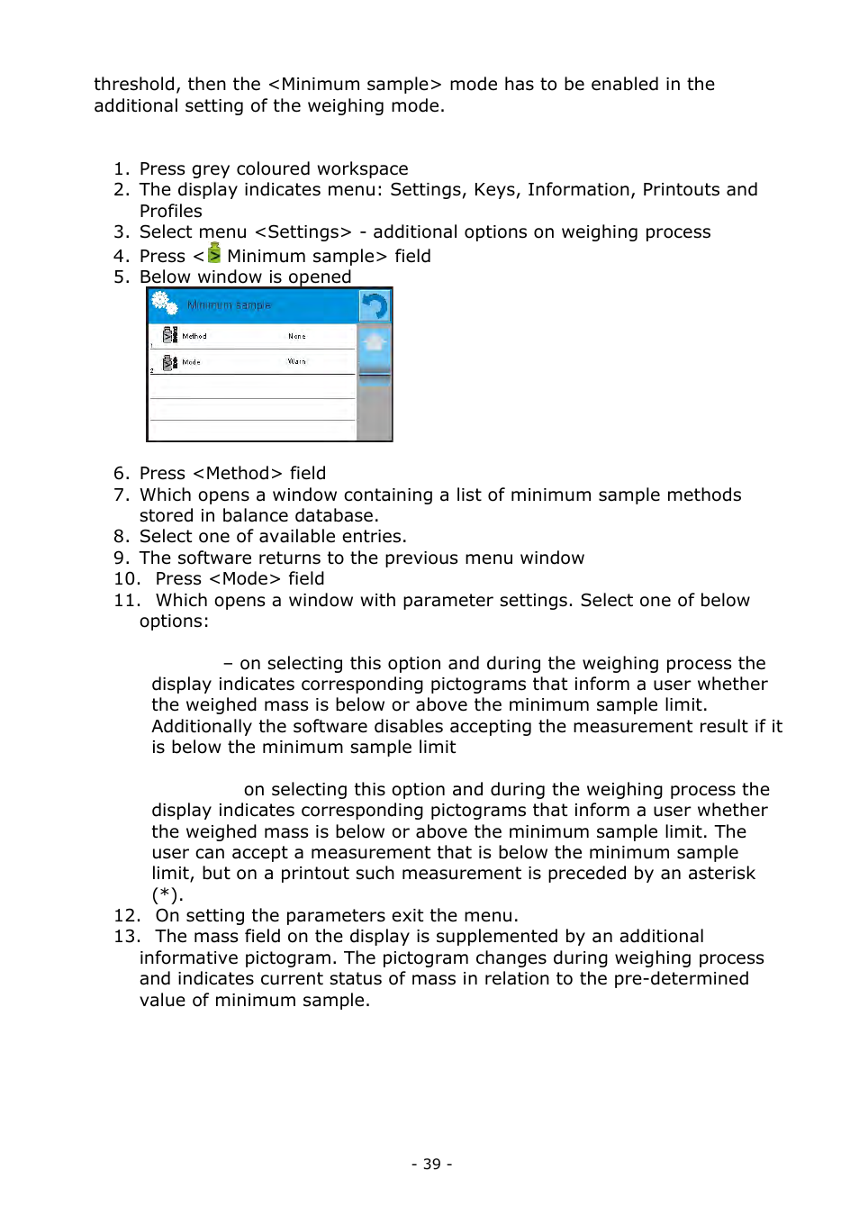 RADWAG MA 200.3Y Moisture Analyzer User Manual | Page 39 / 170