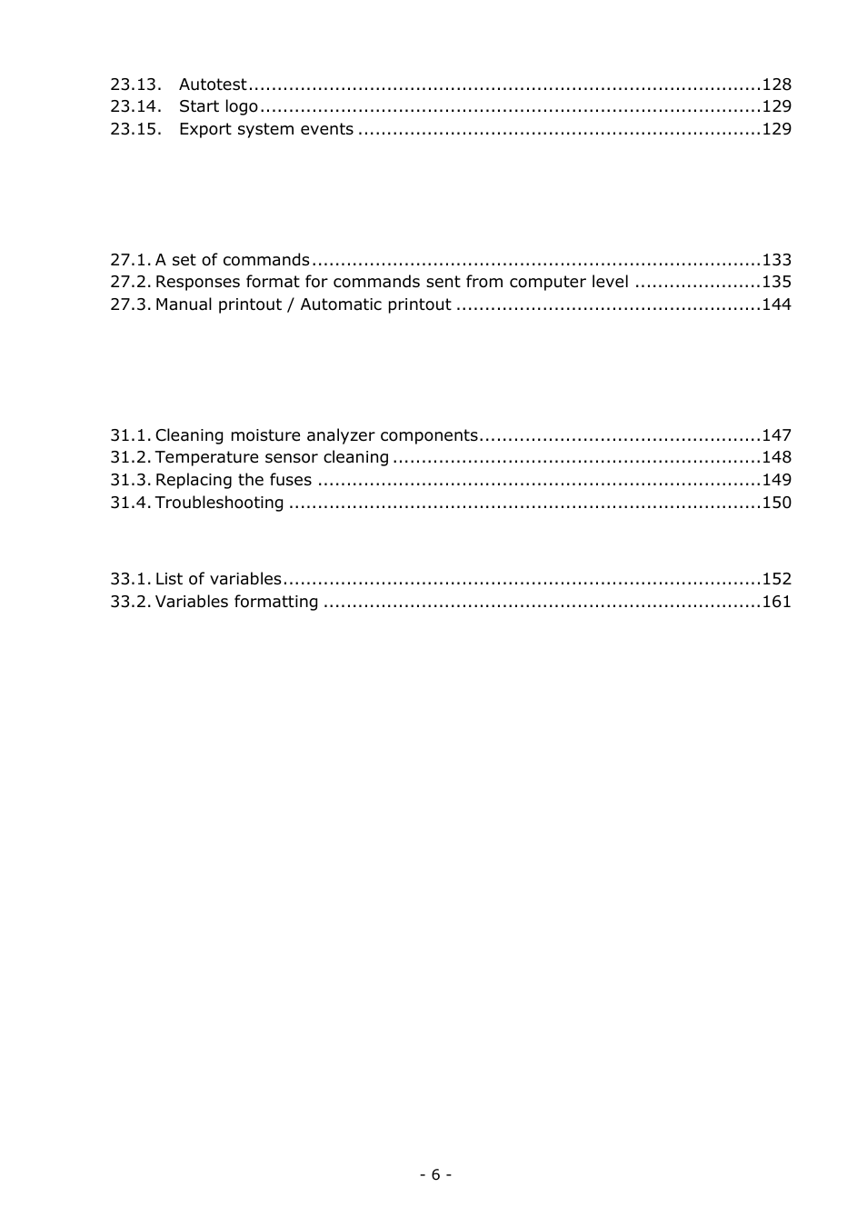 RADWAG MA 200.3Y Moisture Analyzer User Manual | Page 6 / 170