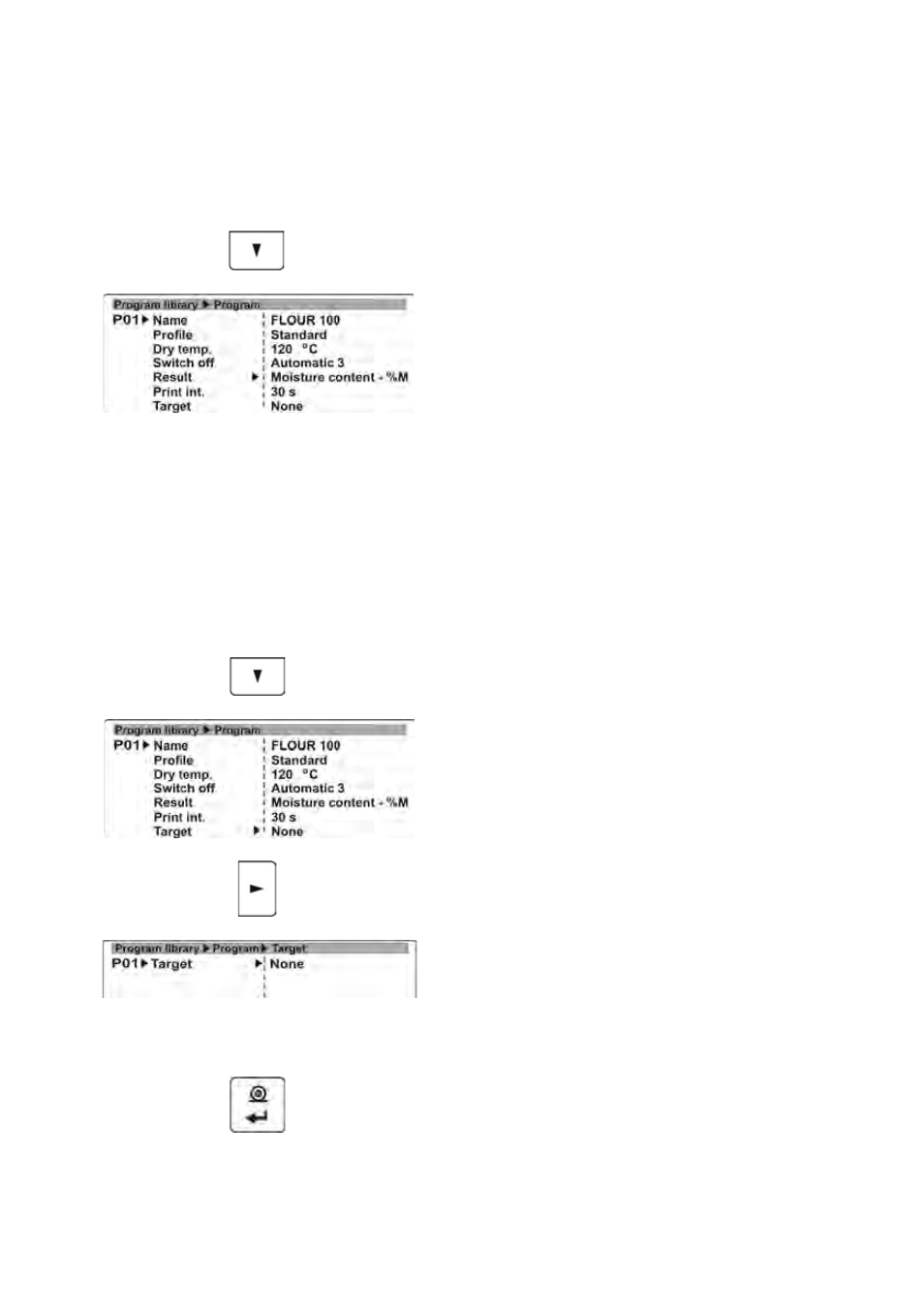 Setting printout interval, Setting size of a sample to be tested | RADWAG MAX 60 Moisture Analyzer User Manual | Page 62 / 88
