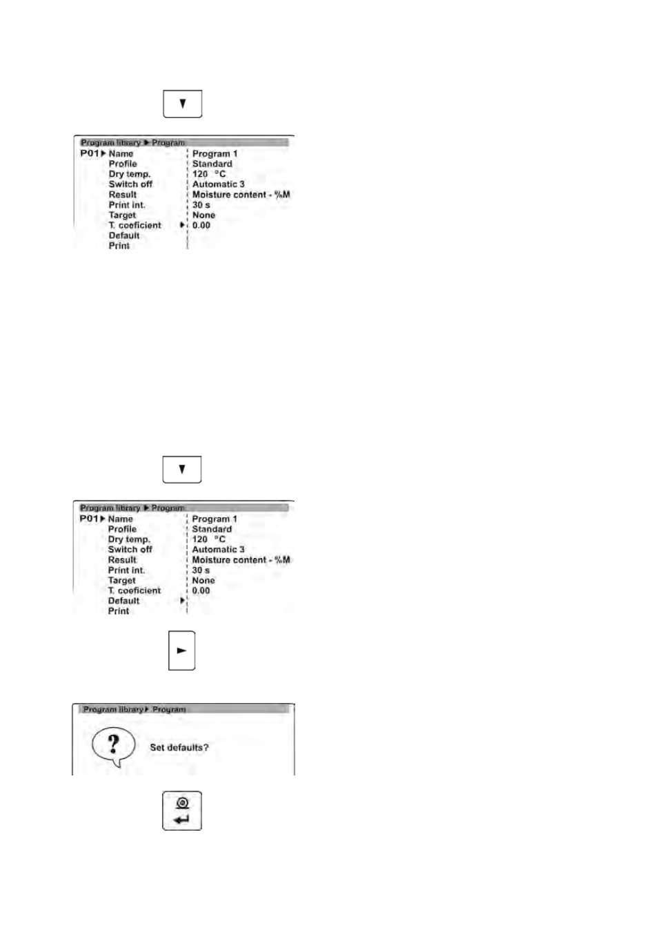 Restore default setting | RADWAG MAX 60 Moisture Analyzer User Manual | Page 64 / 88