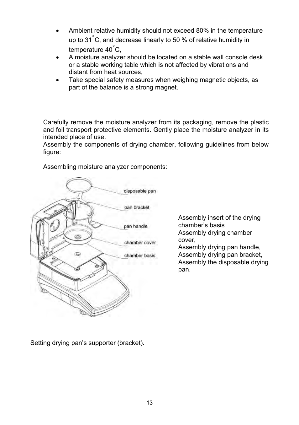 Unpacking | RADWAG MAC 210 Moisture Analyzer User Manual | Page 13 / 60