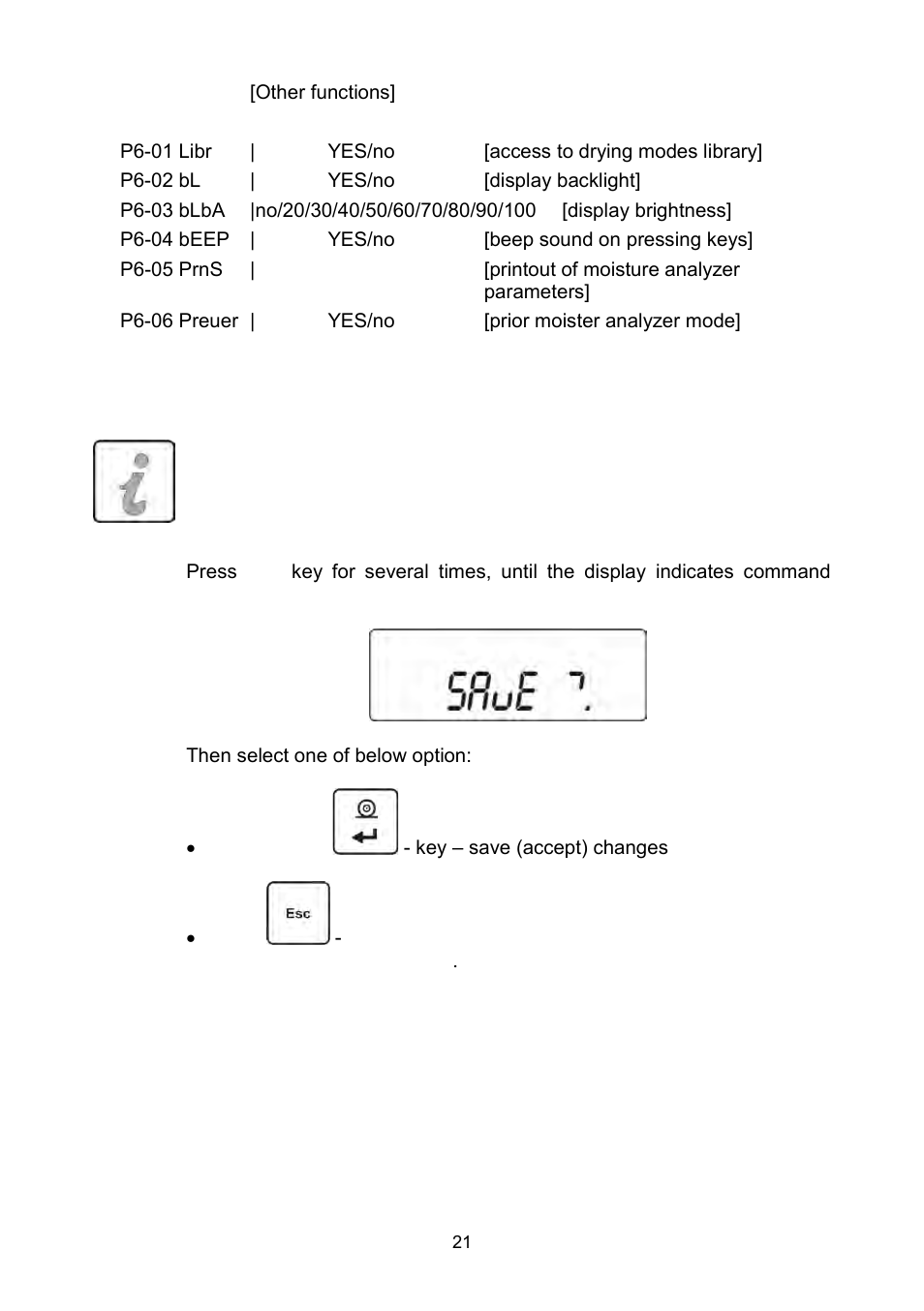 Return to weighing mode | RADWAG MAC 210 Moisture Analyzer User Manual | Page 21 / 60