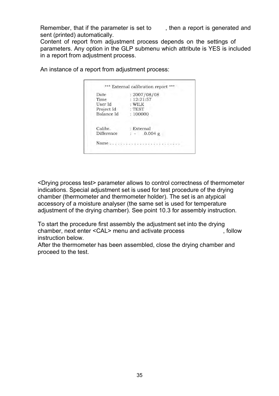 Drying process test | RADWAG MAC 210 Moisture Analyzer User Manual | Page 35 / 60