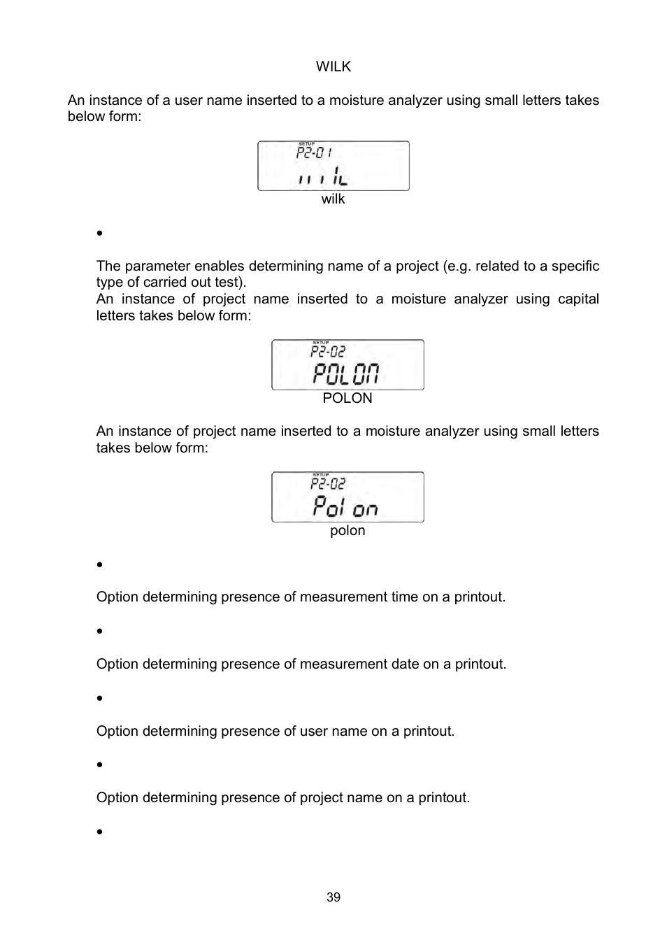 RADWAG MAC 210 Moisture Analyzer User Manual | Page 39 / 60