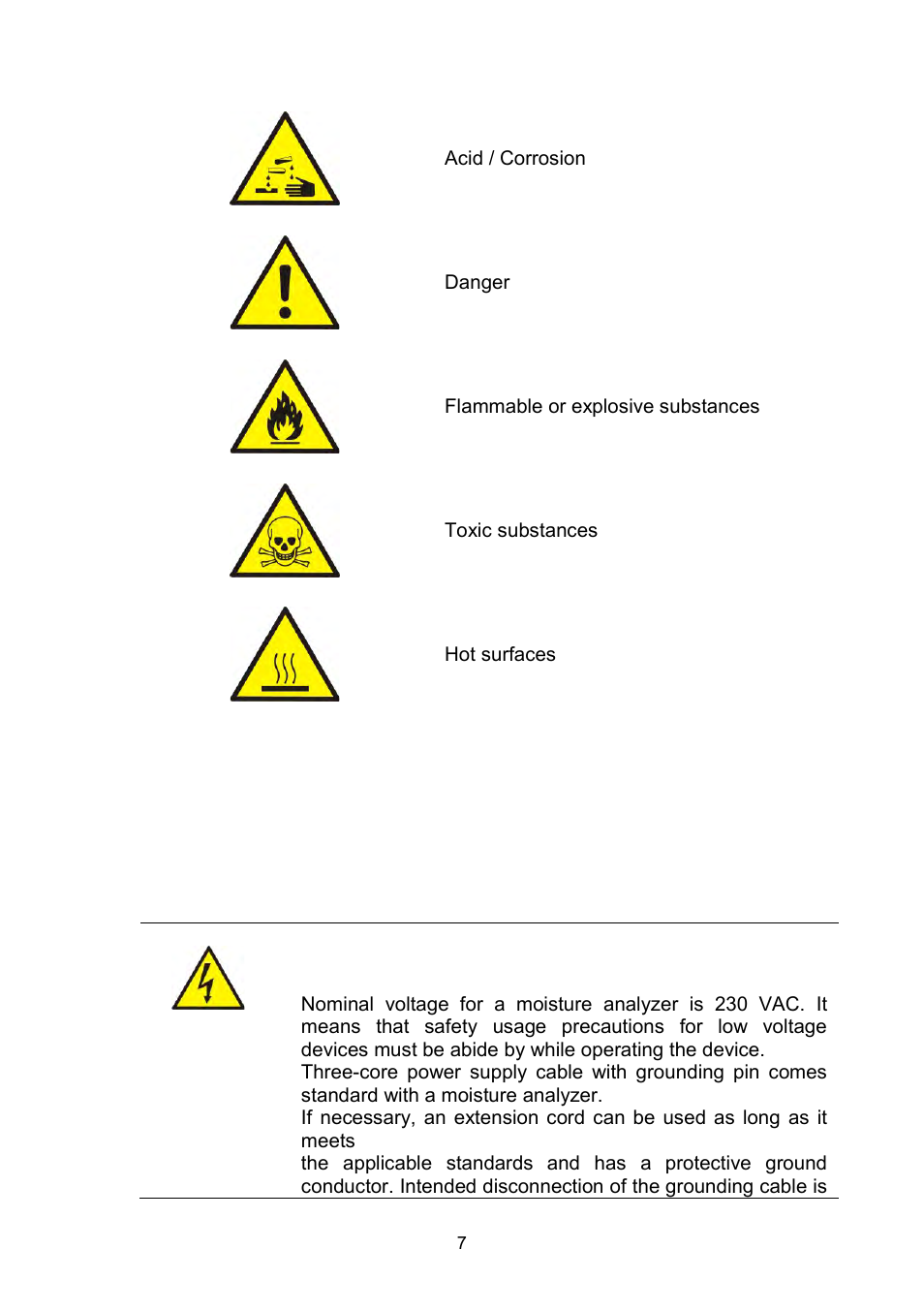Safety information | RADWAG MAC 210 Moisture Analyzer User Manual | Page 7 / 60