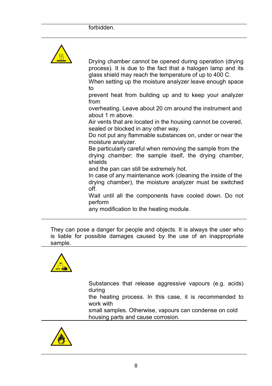 RADWAG MAC 210 Moisture Analyzer User Manual | Page 8 / 60