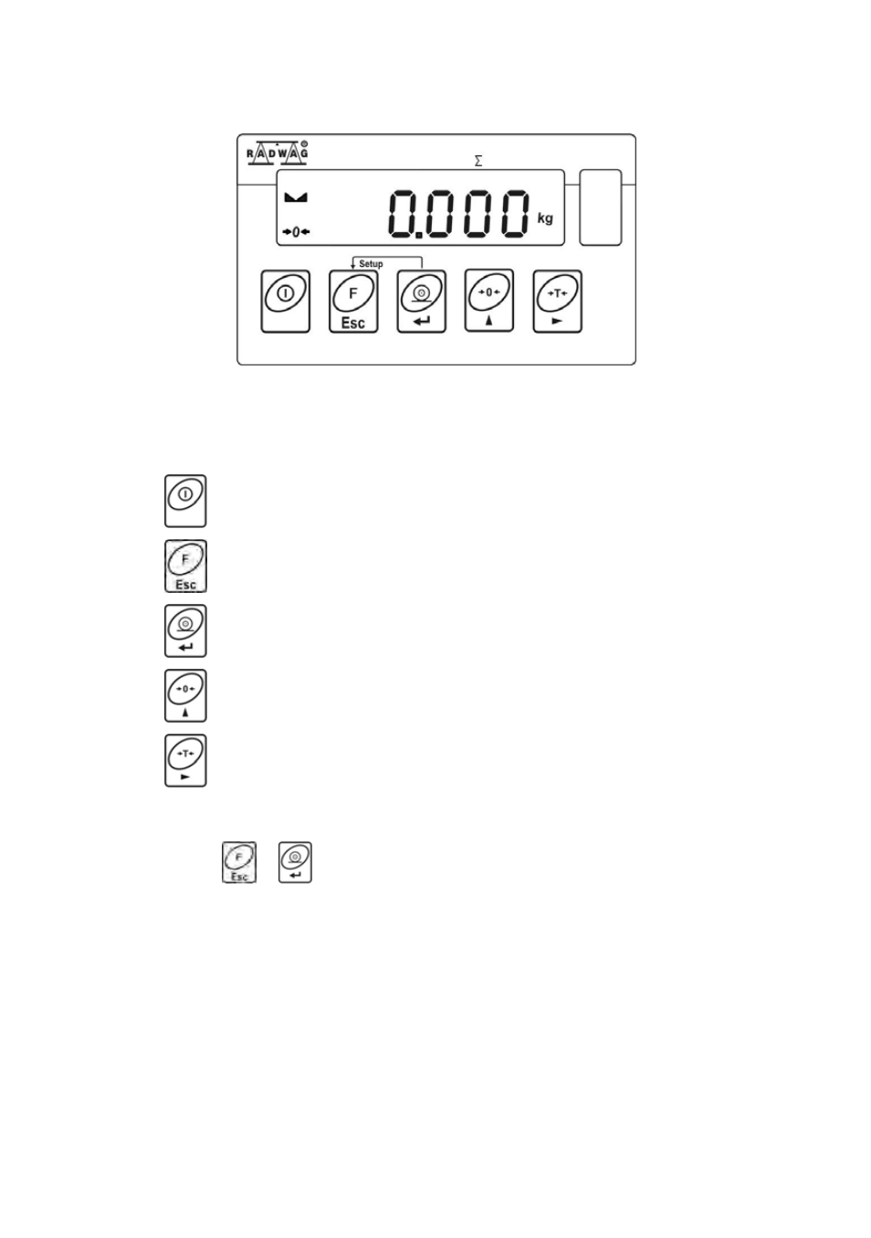 Keypad, Keys’ functions | RADWAG Scales of WPT series User Manual | Page 20 / 85