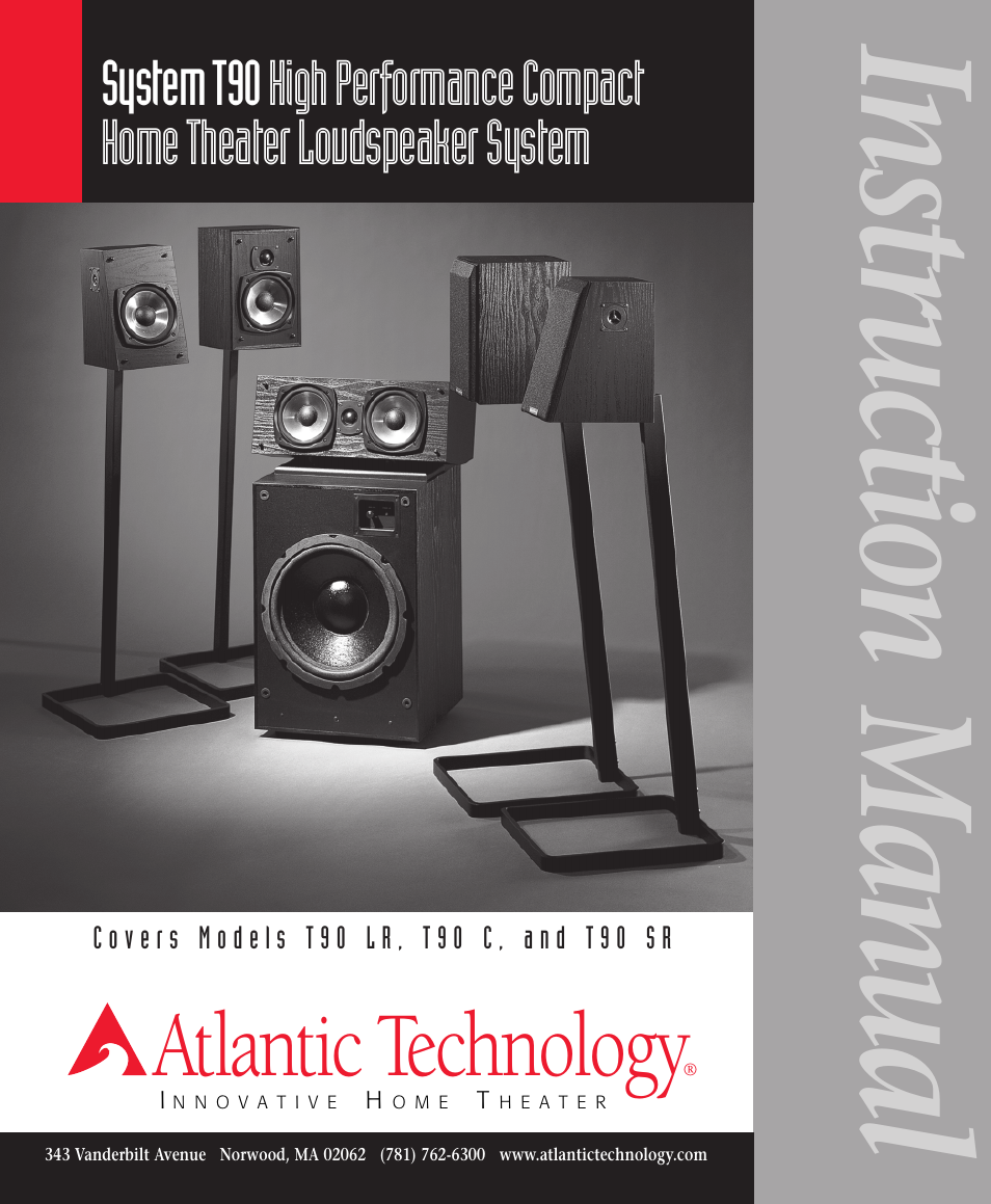 Atlantic Technology LOUDSPEAKER T90 LR User Manual | 8 pages
