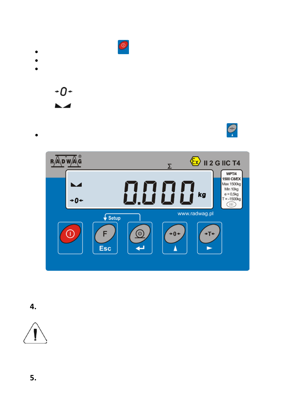 Switching on, Cleaning, Service and repairing | RADWAG PUE C indicator User Manual | Page 14 / 47