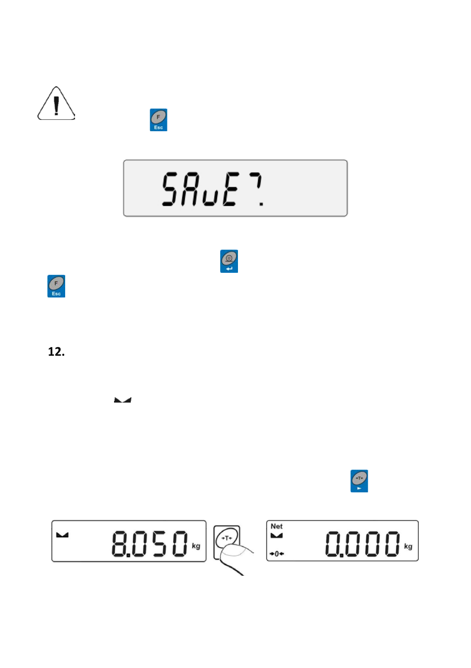 Return to weighing, Weighing, Tarring | RADWAG PUE C indicator User Manual | Page 19 / 47