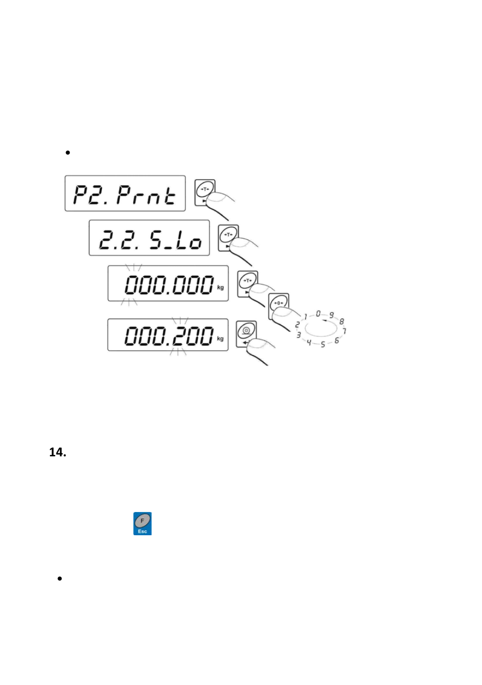 Determining the minimal load, Operation modes, Enabling operating modes (functions) | Determining the minimal mass | RADWAG PUE C indicator User Manual | Page 28 / 47