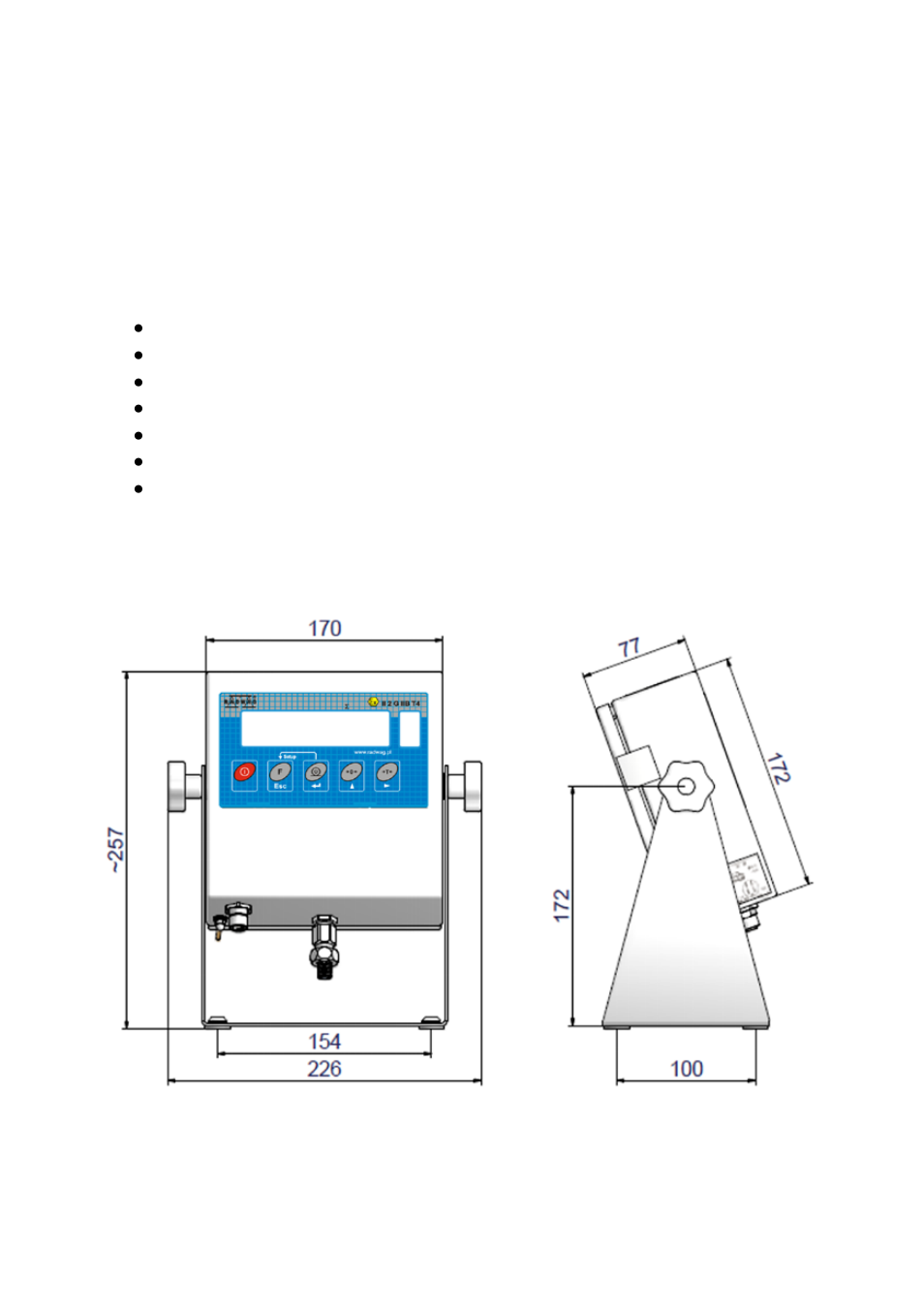 Design and intended use | RADWAG PUE C indicator User Manual | Page 4 / 47