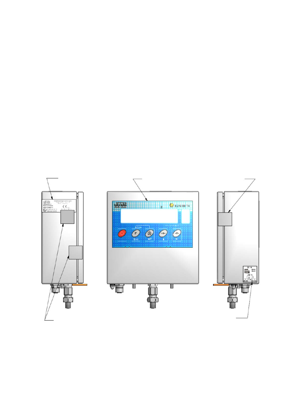 Placement of information stickers | RADWAG PUE C indicator User Manual | Page 9 / 47