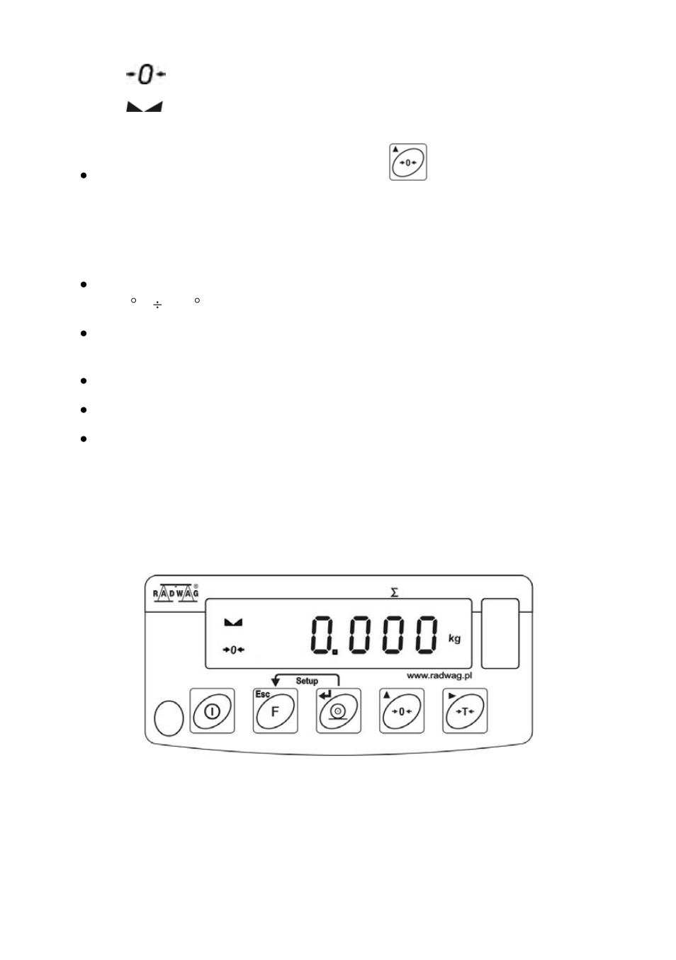 Warm up period, Keyboard | RADWAG WTB 600/AU Carat Balance User Manual | Page 11 / 65