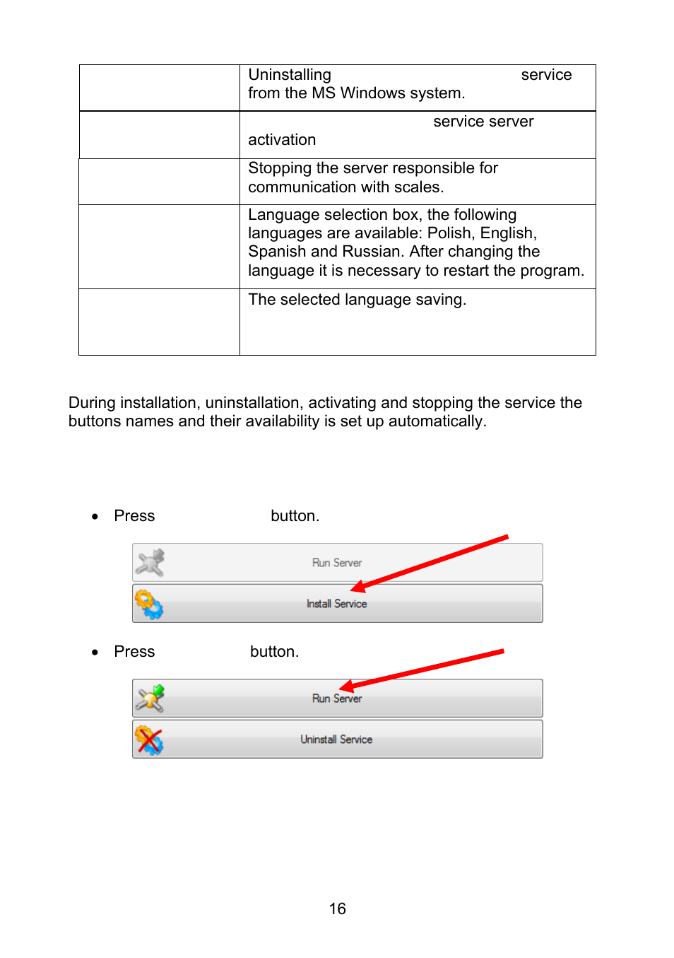 E2r synchronizer service activation | RADWAG E2R Weighing Records User Manual | Page 16 / 56