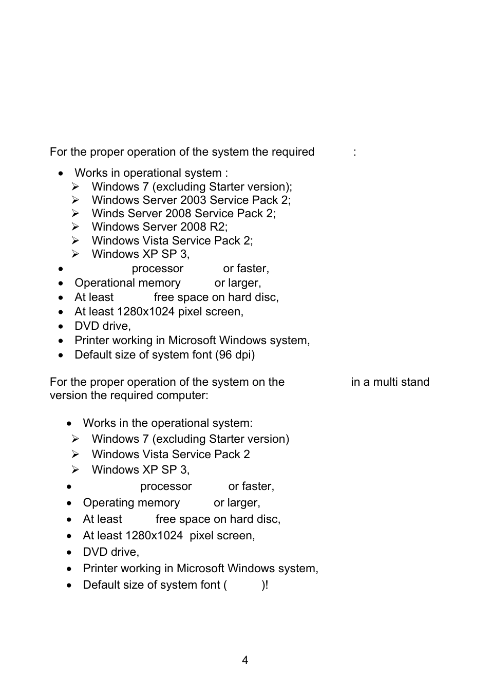 System requirements | RADWAG E2R Weighing Records User Manual | Page 4 / 56