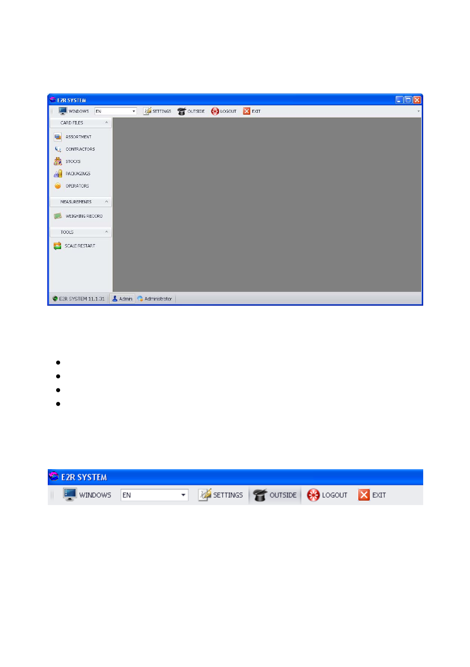 Main program window | RADWAG E2R Weighing Records User Manual | Page 22 / 59