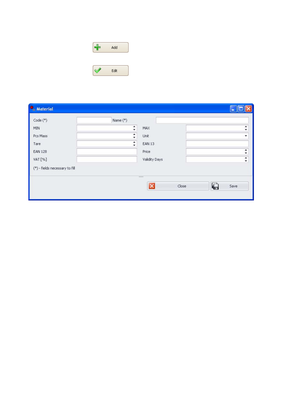 Adding / editing assortments | RADWAG E2R Weighing Records User Manual | Page 38 / 59