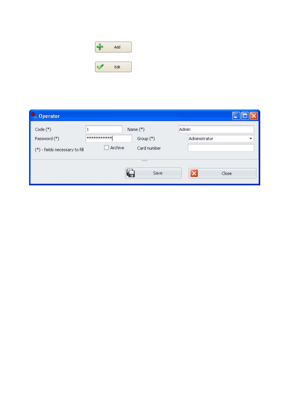 Adding / changing operators | RADWAG E2R Weighing Records User Manual | Page 48 / 59