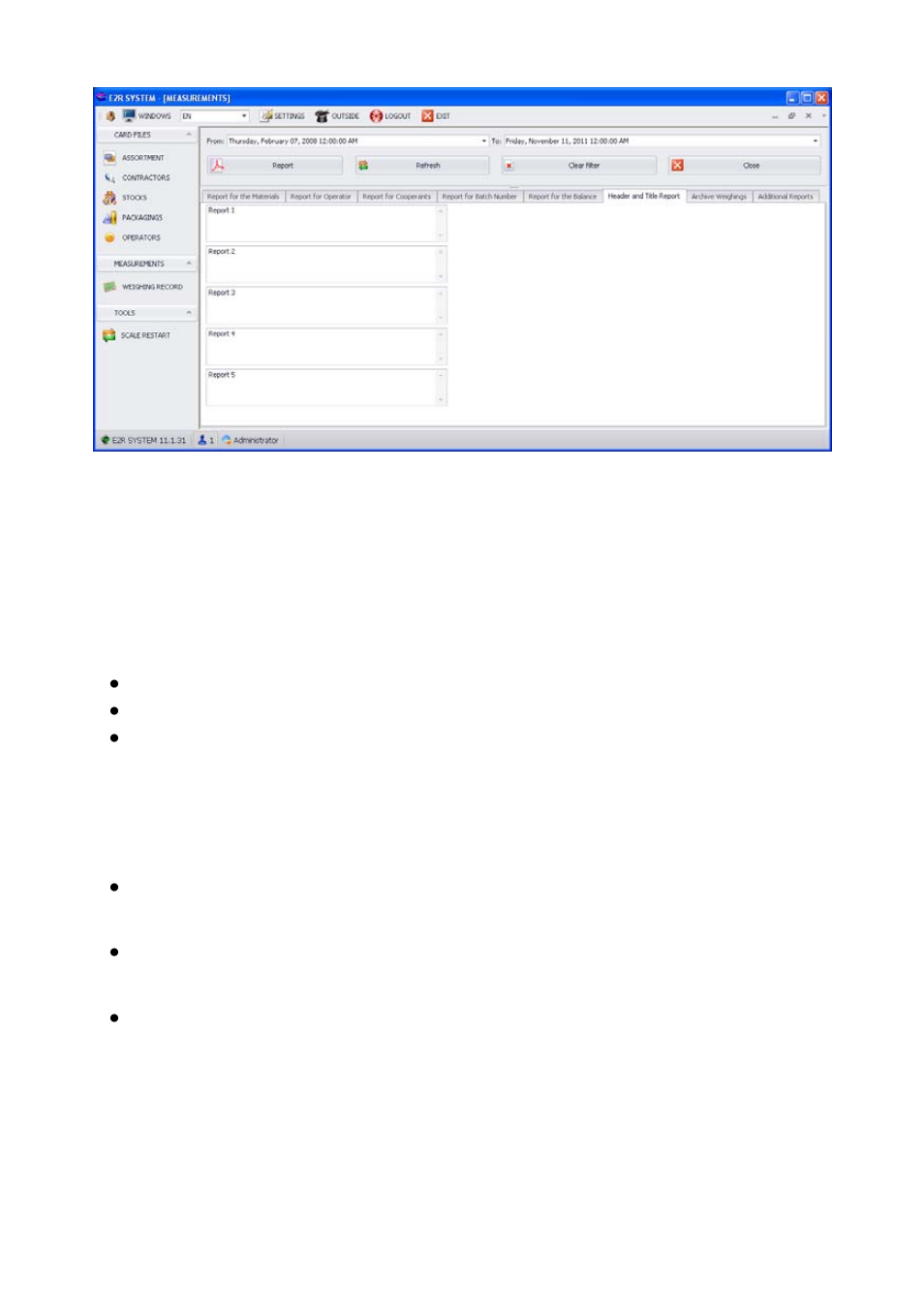 Archive weighings | RADWAG E2R Weighing Records User Manual | Page 57 / 59