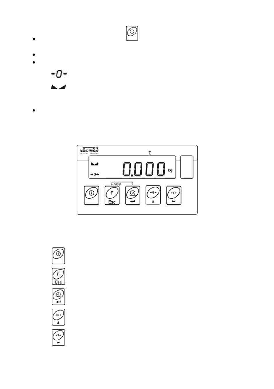 Keypad, Keys’ functions | RADWAG PUE C/31H/Z Indicator User Manual | Page 11 / 68