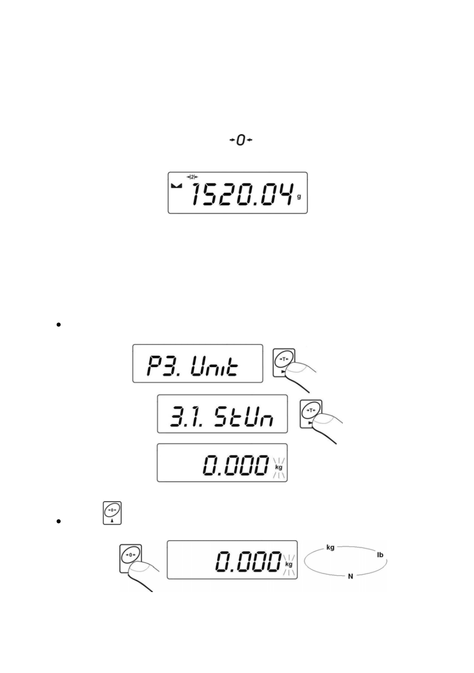 Weighings in two ranges, Selection of basic weight unit | RADWAG PUE C/31H/Z Indicator User Manual | Page 17 / 68