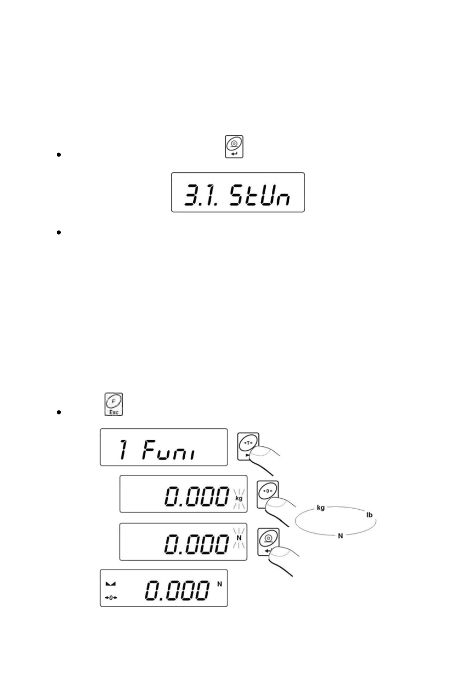 Temporarily selected unit | RADWAG PUE C/31H/Z Indicator User Manual | Page 18 / 68