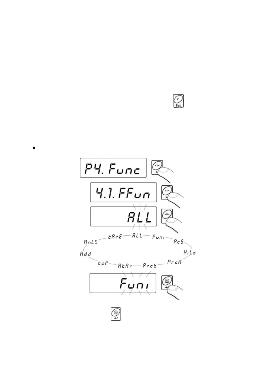 Selecting quantity of operation modes | RADWAG PUE C/31H/Z Indicator User Manual | Page 34 / 68