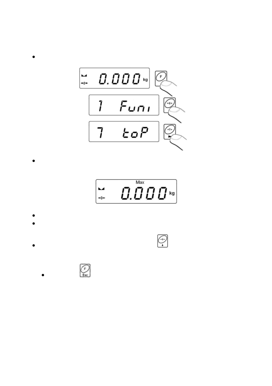Measurement max force on the pan – latch, Totalizing | RADWAG PUE C/31H/Z Indicator User Manual | Page 42 / 68