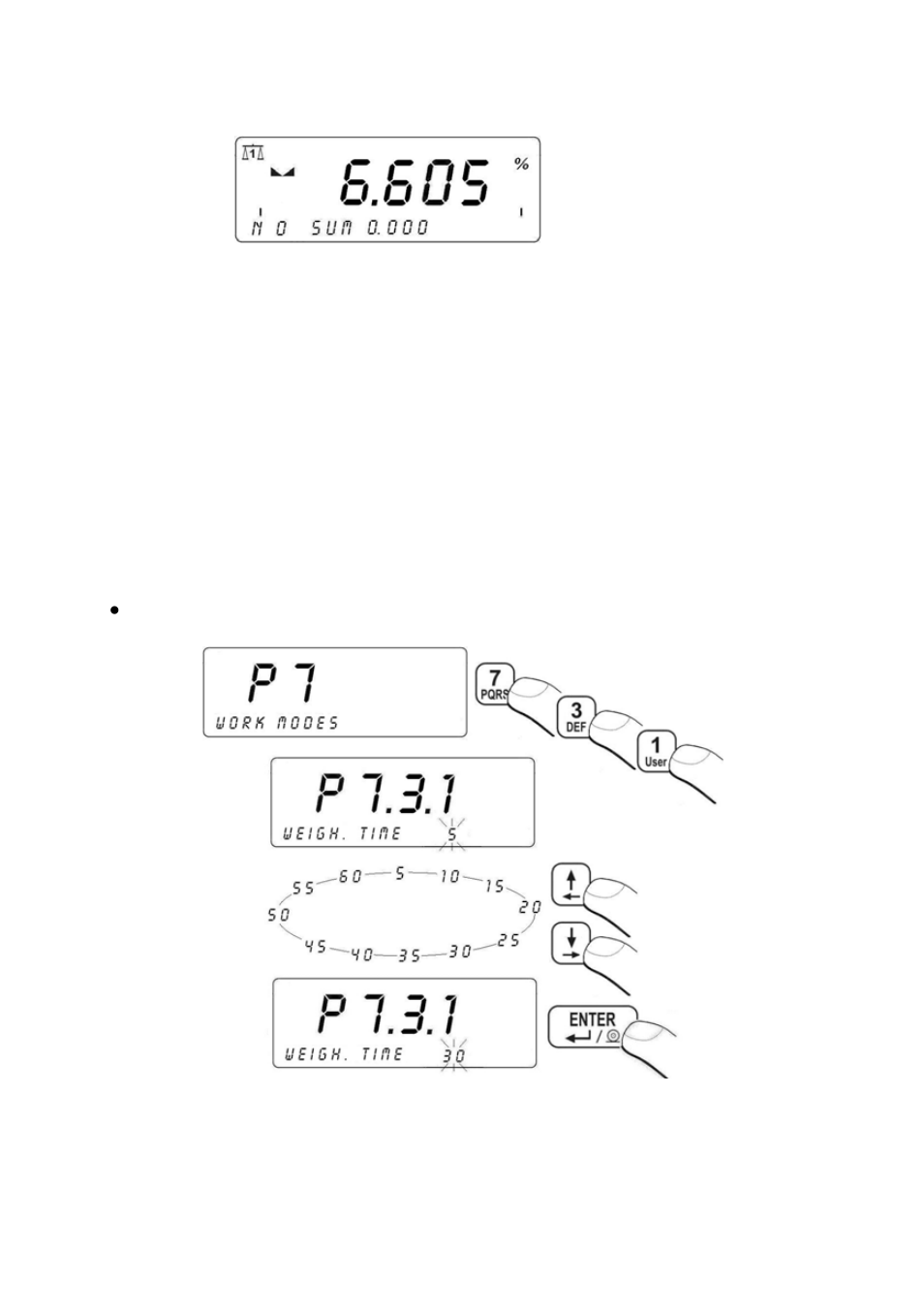 Weighing animals, Weighing time setting, Eighing time setting | RADWAG PUE C41H Indicator User Manual | Page 101 / 163