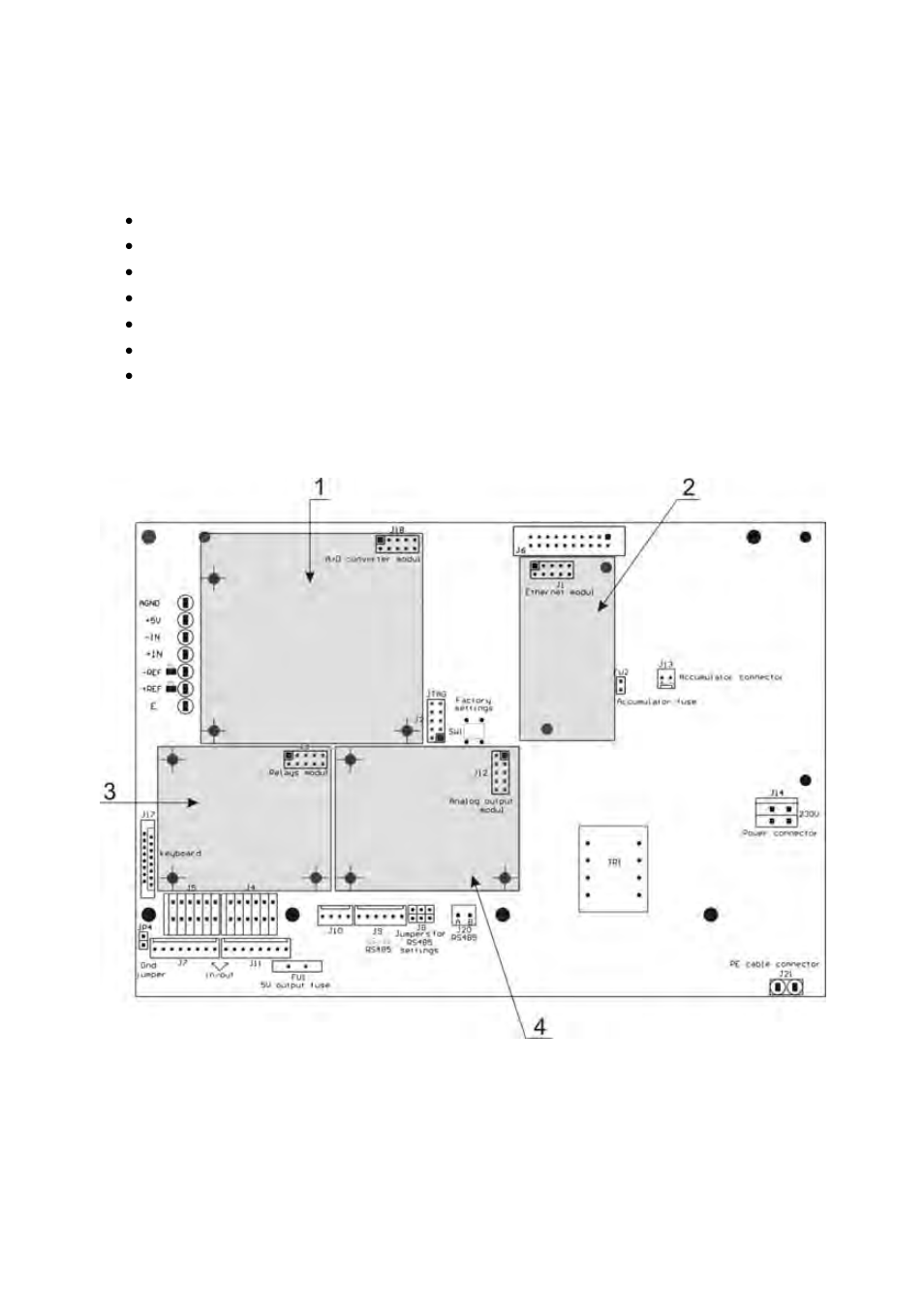 Specification of additional modules | RADWAG PUE C41H Indicator User Manual | Page 115 / 163