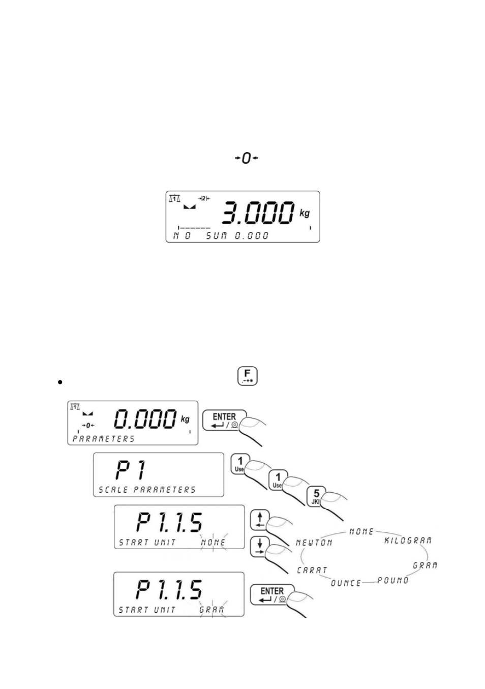 Weighings in two ranges, Toggling between weight units, Selection of basic unit | Eighings in two ranges, Election of basic unit | RADWAG PUE C41H Indicator User Manual | Page 23 / 163