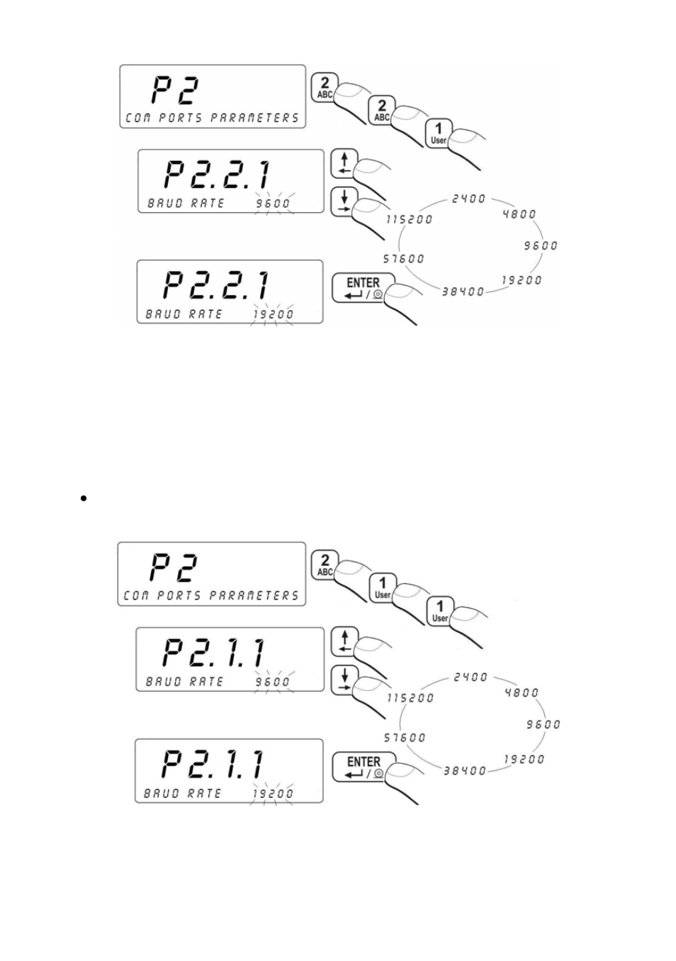 Baud rate of rs 485, Aud rate of rs 485 | RADWAG PUE C41H Indicator User Manual | Page 32 / 163