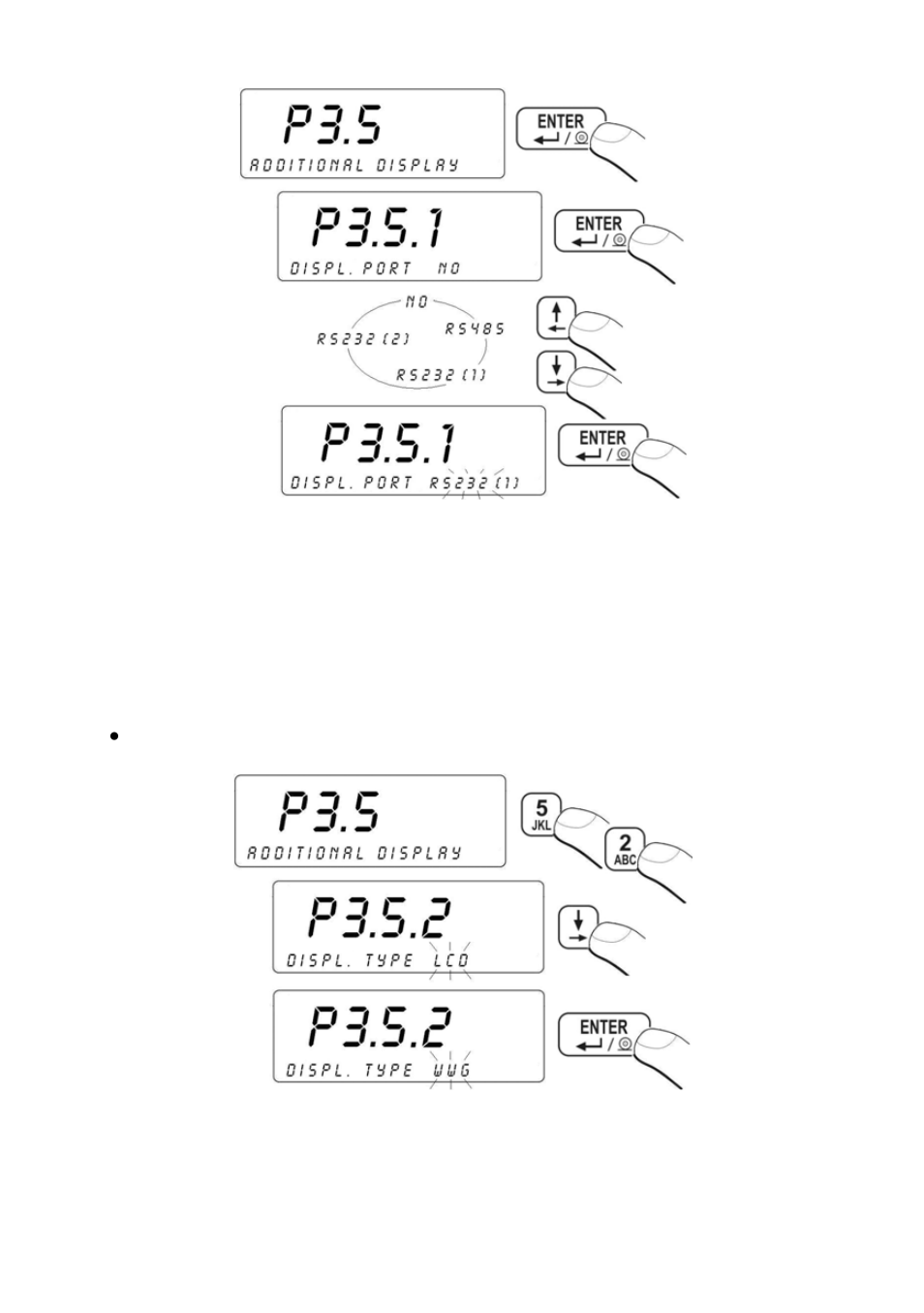 Selecting an additional display type | RADWAG PUE C41H Indicator User Manual | Page 47 / 163
