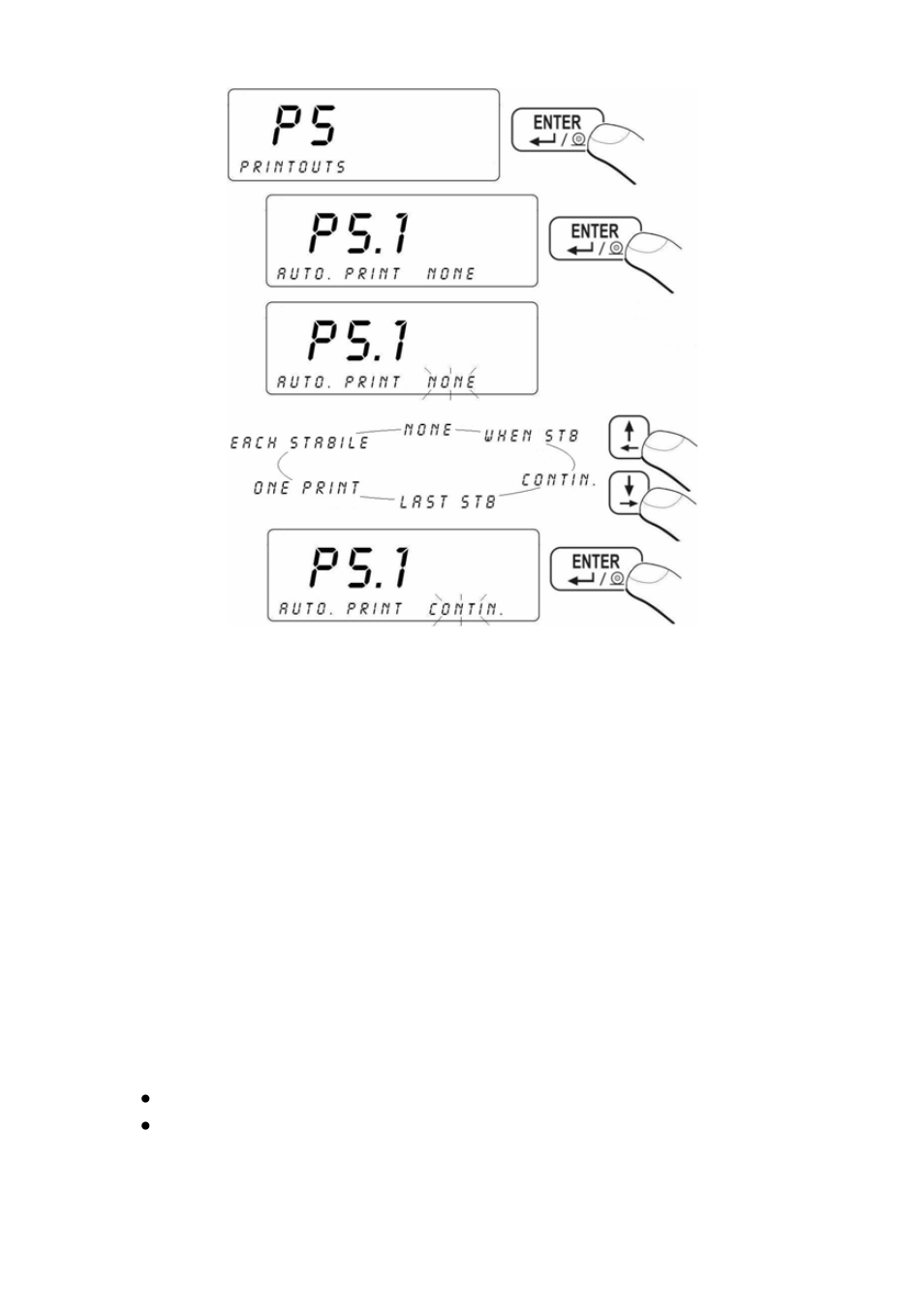 Printout of stable / unstable data, Rintout of stable / unstable data | RADWAG PUE C41H Indicator User Manual | Page 51 / 163