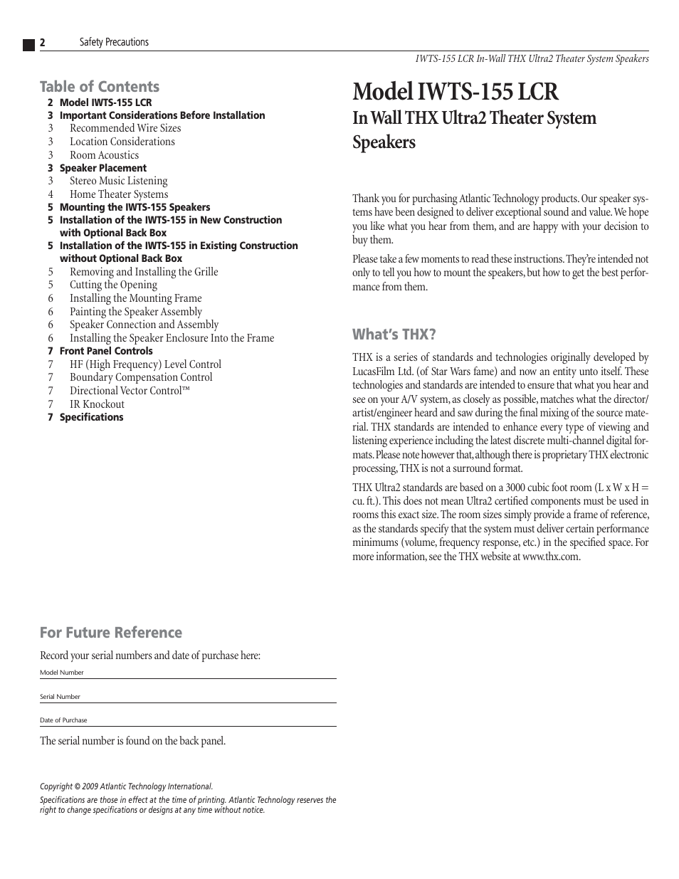 Atlantic Technology IWTS-155 User Manual | Page 2 / 8