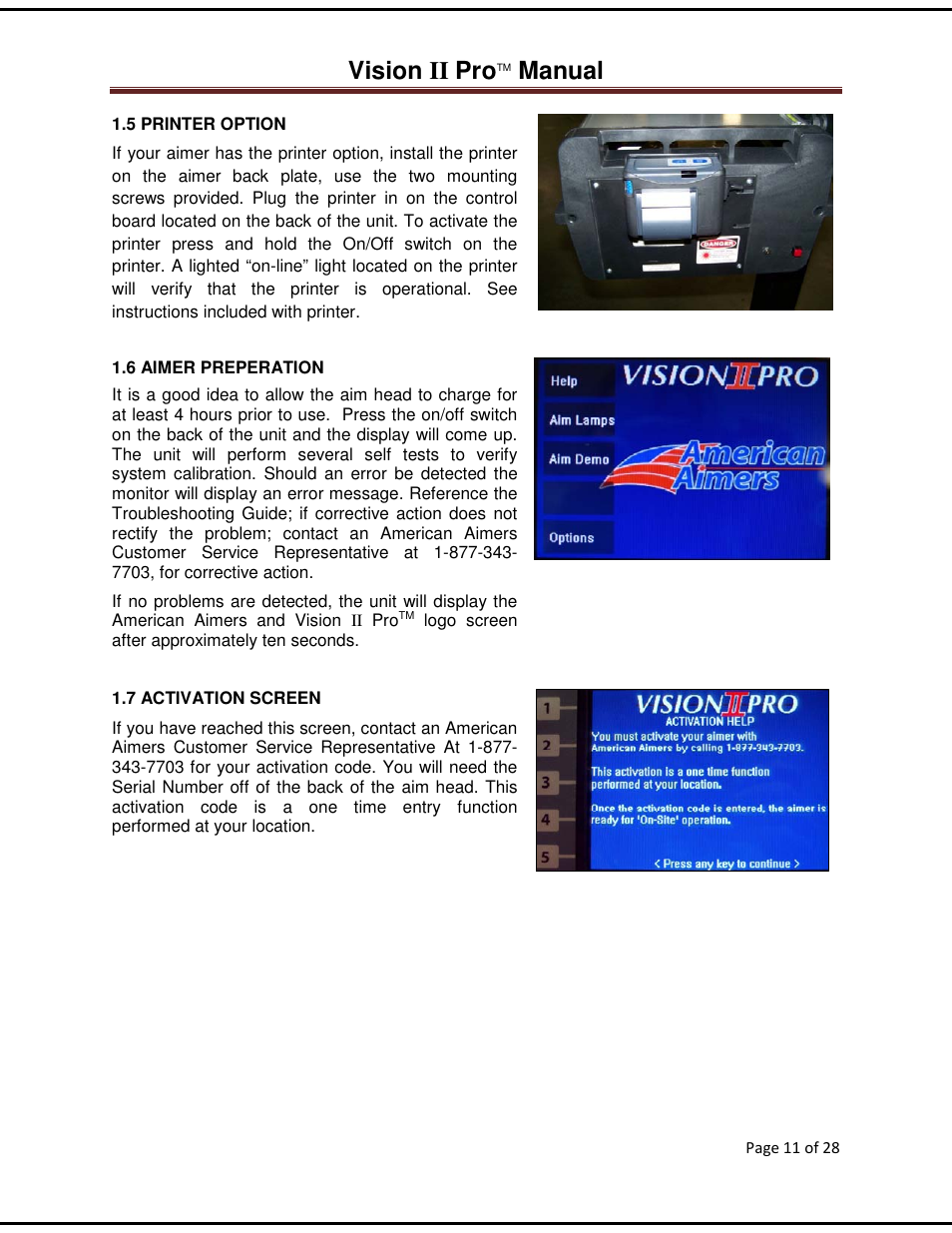 Vision ii pro, Manual | American Aimers VIIPRO Image Processor Headlight Aimer User Manual | Page 11 / 28