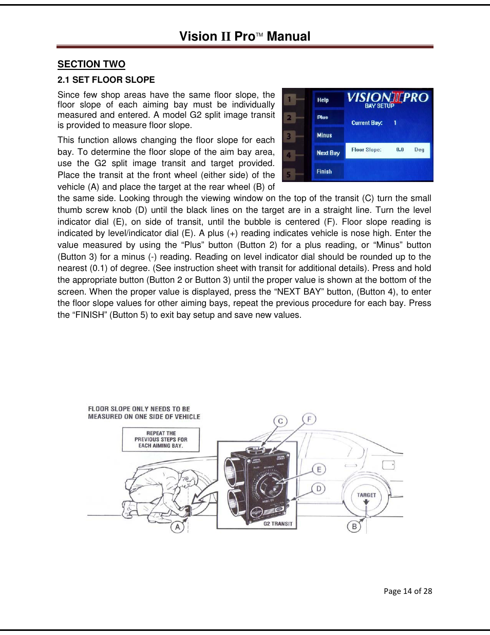 Vision ii pro, Manual | American Aimers VIIPRO Image Processor Headlight Aimer User Manual | Page 14 / 28
