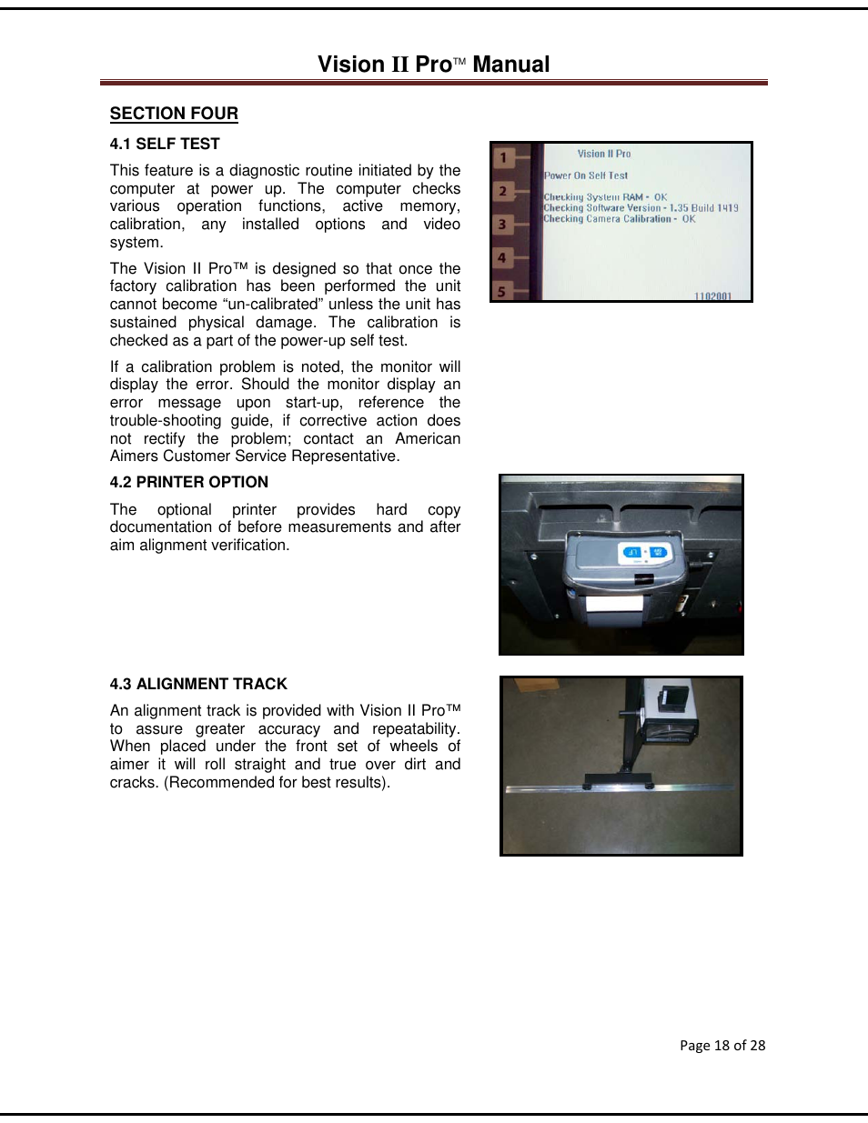 Vision ii pro, Manual | American Aimers VIIPRO Image Processor Headlight Aimer User Manual | Page 18 / 28