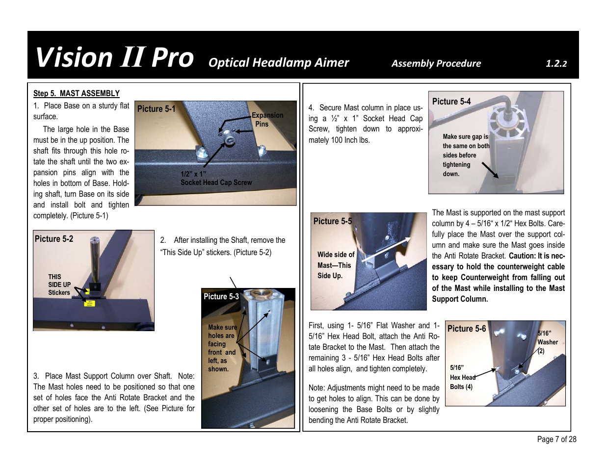 Vision ii pro, Optical headlamp aimer | American Aimers VIIPRO Image Processor Headlight Aimer User Manual | Page 7 / 28